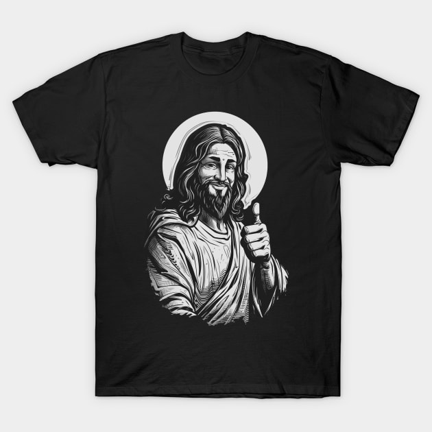 Friend Jesus giving a Thumbs-Up T-Shirt by ChristianLifeApparel